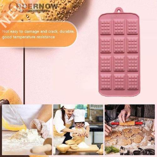 12 Cell Silicone Mold Waffle Chocolate Mold Fondant