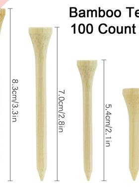 100 Count Golf Tees Bamboo Tee Golf Balls Holder 4 Sizes Ava