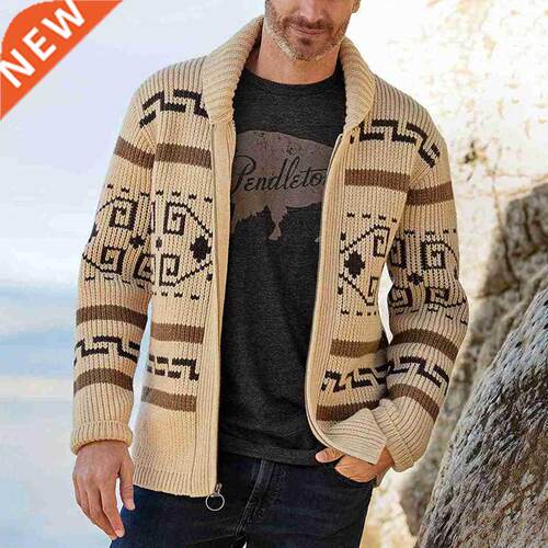 Men Sweaters Coats Fall/Winter Men's Fashion Lapel Youth Cas