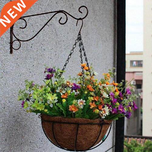 European Style Balcony Plant Flower Pot Wrought Iron Hooks
