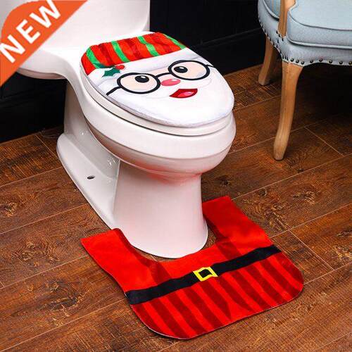 1 Set Santa Clause Christmas Toilet Seat Cover Home Christma