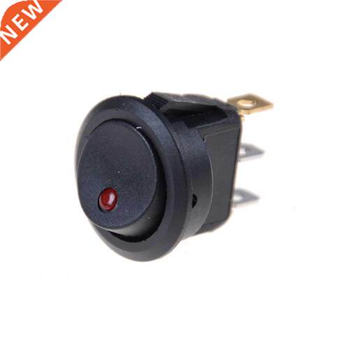 12V LED Dot Light Car Boat Round Rocker ON/OFF SPST Switch