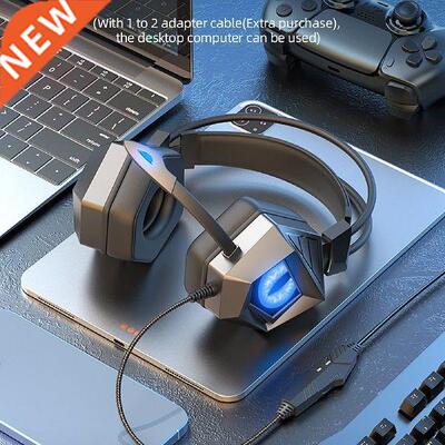 Multicolor Breathing Light Gaming Wired Headphone Headsets
