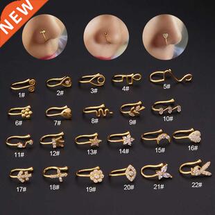 1Piece Fake Piercing Clip Nose Ring Cuff Body Jewelry for Wo