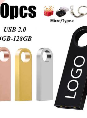 10PCS Free Custom LOGO USB Flash Drive 4GB 8GB 2.0 High Spee