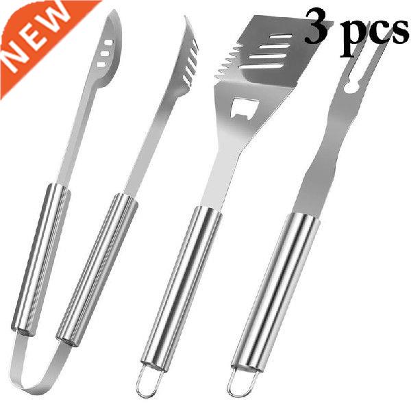 3pcs Stainless Steel Barbecue Grilling Tools Set Spatula