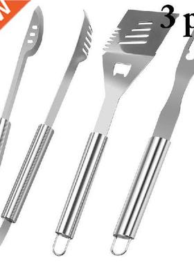 3pcs Stainless Steel Barbecue Grilling Tools Set Spatula