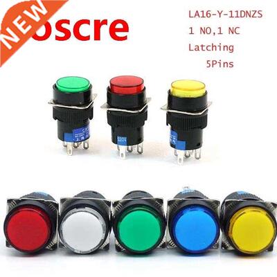 1pc Latching Light 16mm NO NC Round Pushbutton Switch DC12V/