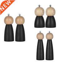 2Pcs Manual Wooden Pepper Mll Spce Nuts Mlls Handheld