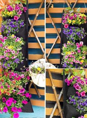 Vertical Hanging Flower Pots Garden Planter Layout