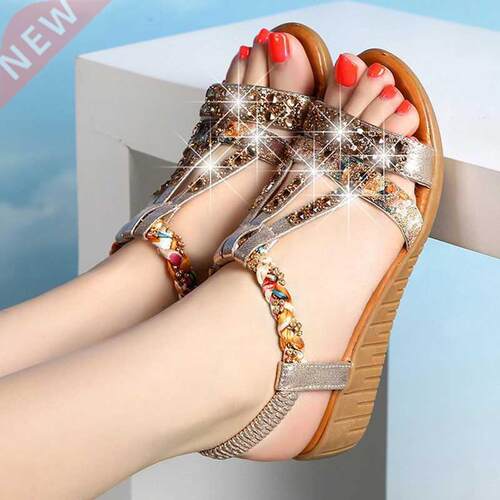 2022 Ladies Summer Sandals Classic Bohemian Open Toe Roman S