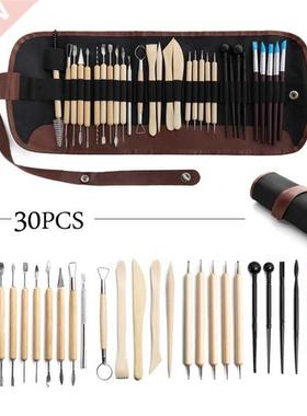 30pcs  Clay Pottery Tool Set Drill Pen Ceramics Sculpting