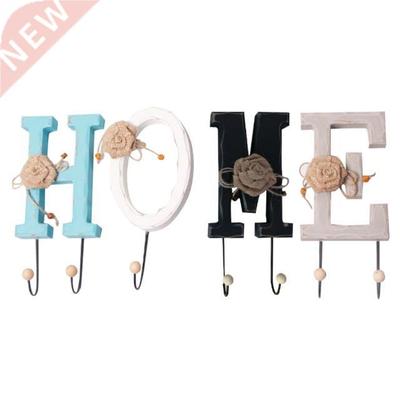 Coat Hook Retro Kitchen Storage Wood Hanger Towel Bathroom H
