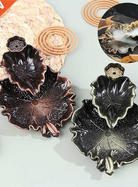 Leaf Tower Incense Ceramic Burner Fragrance Holder Backflow