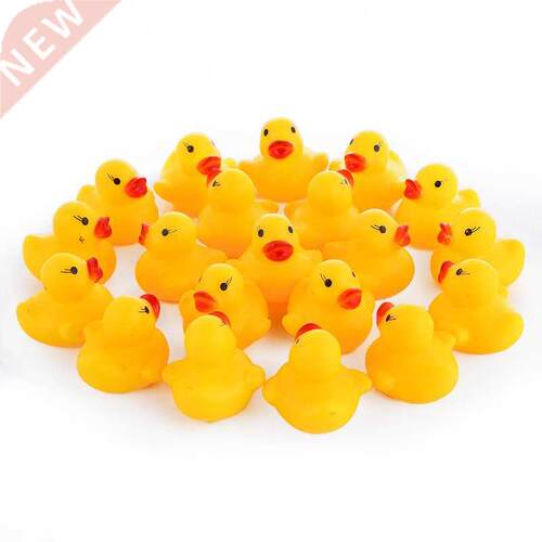 10pcs/lot Cute Baby Kids Squeaky Rubber Ducks Bath Bathe Roo