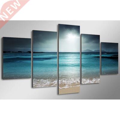 2 Pieces 4 Panels/Set Oil Painting Wall Background Picture H