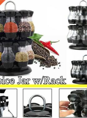 New Rotating Kitchen Shelf Storage Rack Spice Jar Pepper