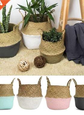 Seagrass Belly Storage Basket Straw Basket Write Wicker Bask