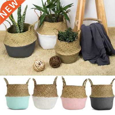 Seagrass Belly Storage Basket Straw Basket Write Wicker Bask