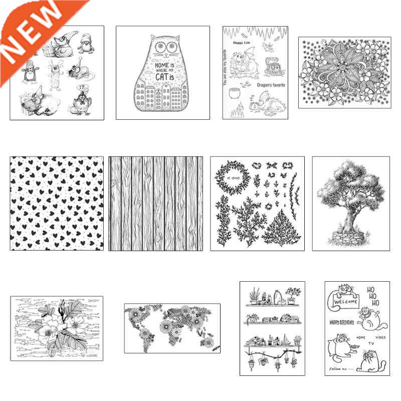 53CA Cartoons Flowers Silicone Clear Seal Stamp  Scrapboo - 实物图