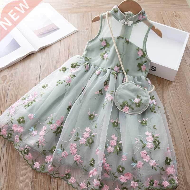 2022 Kids Costume Dresses For Girls Lace Lantern Sleeve Chil