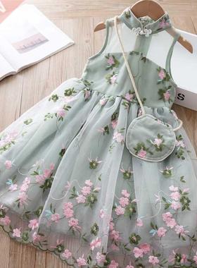 2022 Kids Costume Dresses For Girls Lace Lantern Sleeve Chil