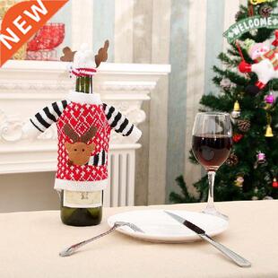 1PC Red Wine Bottle Cover Christms Snt Elk Wine Bgs
