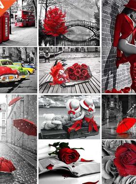 5D DIY Dimond Pinting Full Squre Red nd Blck Series Hom