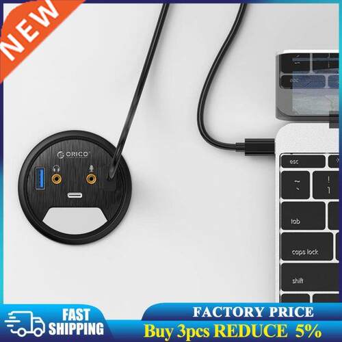 Desop Grommet USB .0 HUB Type-C Audio Port Desk Mount Don