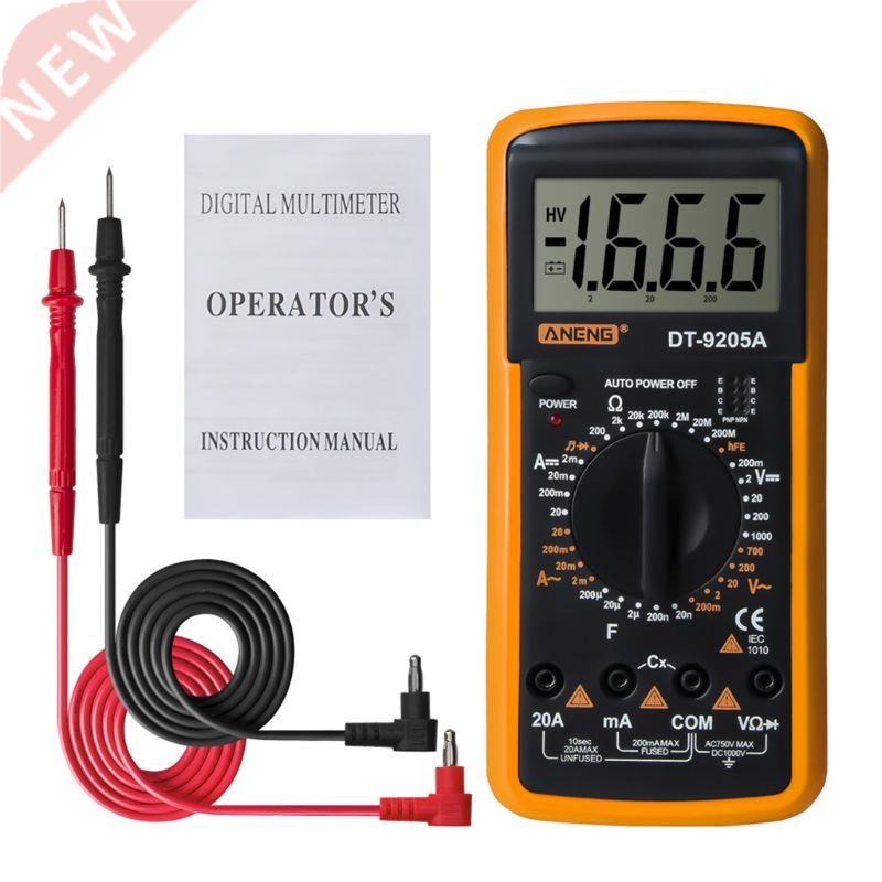 DT9205A Digital Multimeter hFE AC DC Triode Diode Resistance