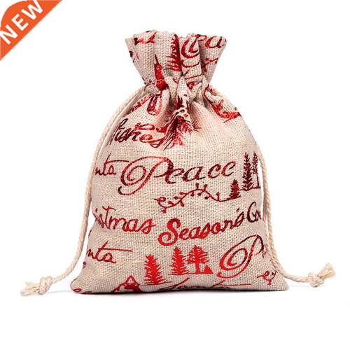 Newest 2021 1pcs Santa Gift Bag Candy Bag Snowflake Crisp