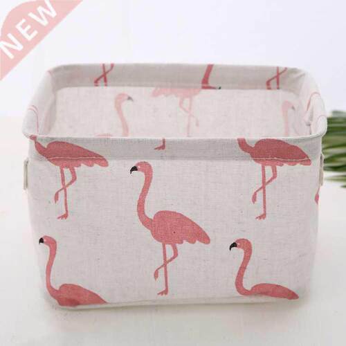Cartoon Desktop Storage Basket Cute Flamingo Waterproof
