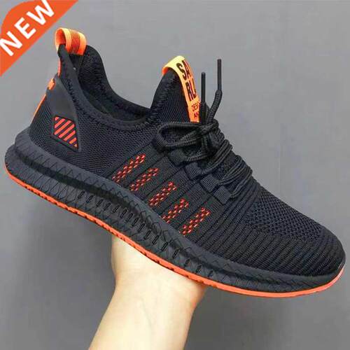 Men Fashion Cheap Sneakers Breathable Casual Shoes Orange So