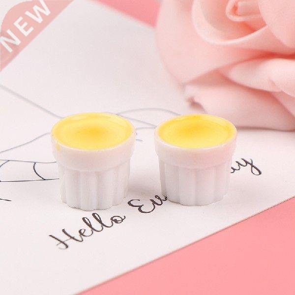 2pcs/set 1:12 Scale Cute Dollhouse Miniature Milk Egg