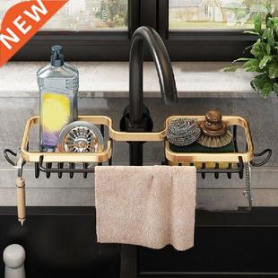 Kitchen Sink faucet Dishwashing brush sponge Drain rack
