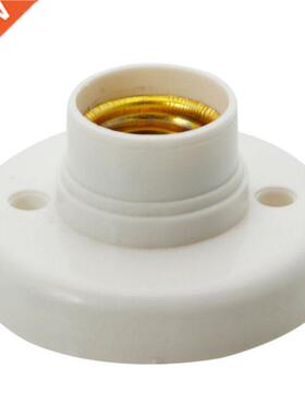 E27 Screw Base Lampholder Bulb Socket HolderWhite Round Ad