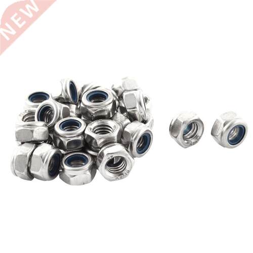 M6x1mm Metric Nylon Insert Lock Hex Nuts 0 Pcs