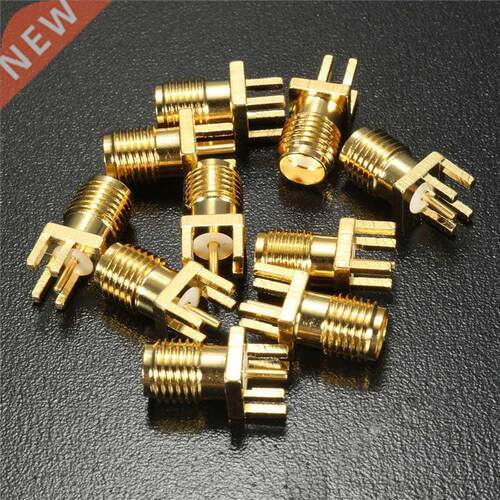 10x 1.6mm SMA Female Jack Solder Edge PCB Straight Mount Gol