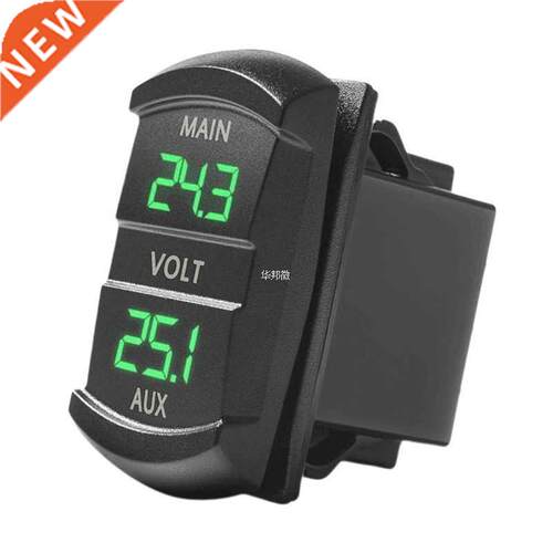 Dual Voltmeter Voltage Battery Monitor LED Display Indicator