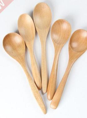 Wooden Spoon,1 Pieces Wood Soup Spoons for Eating Mixing Sti