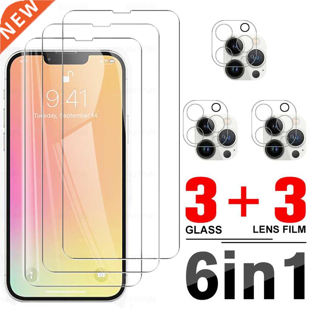 6in1 Tempered Glass For IPhone 13 Pro Max Protective Glass F