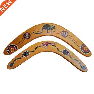 Children Outdoor Toy Print Boomerang Dart V-Shaped Dart Wood