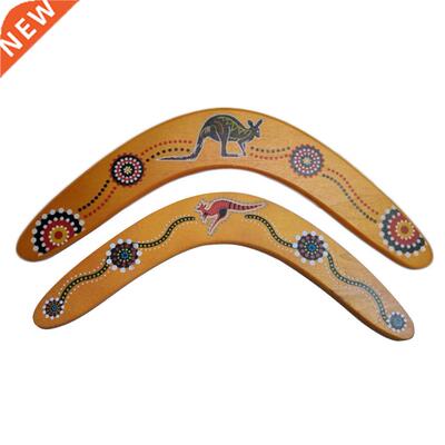 Children Outdoor Toy Print Boomerang Dart V-Shaped Dart Wood