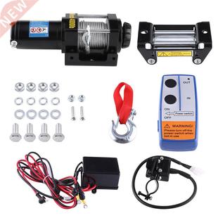 Electric 4000lb WINCH 12V Steel Cable Winch Quad Bike ATV Bo