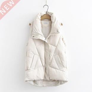 Plus size Winter Down Puffer Vest Women Casual All-match Sle