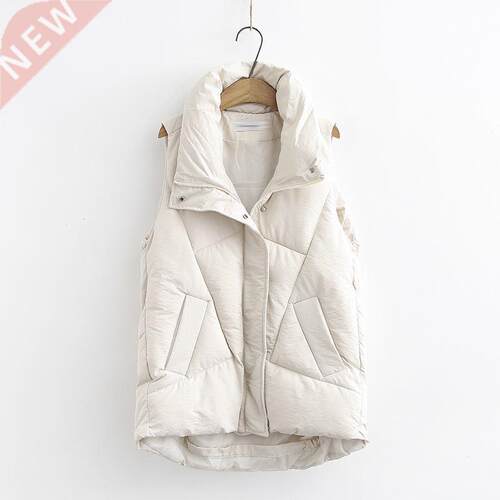 Plus size Winter Down Puffer Vest Women Casual All-match Sle
