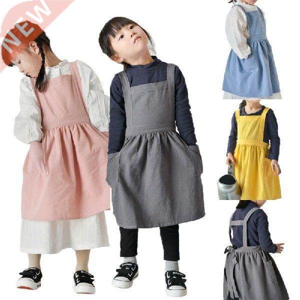90cm-120cm 110cm-140cm Children Front Pocket Bib Apron Kid