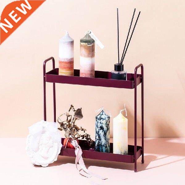 Nordic Iron Storage Rack Double Layers Kitchen Holder