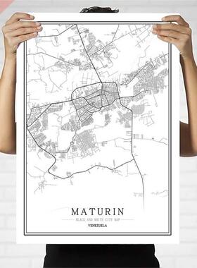 Venezuela Creative city map Caracas Abstract Canvas Paintin