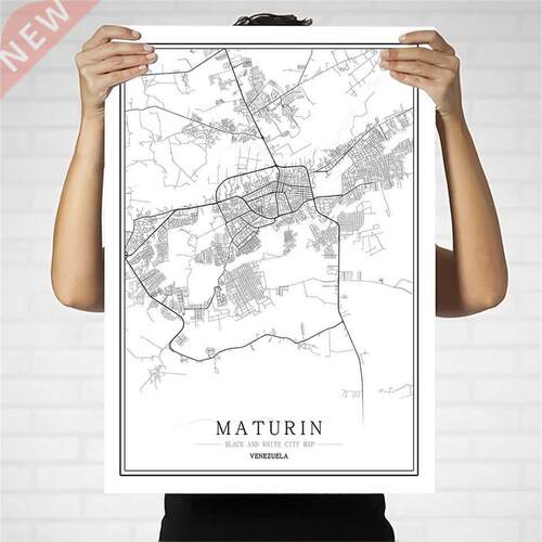Venezuela Creative city map Caracas Abstract Canvas Paintin